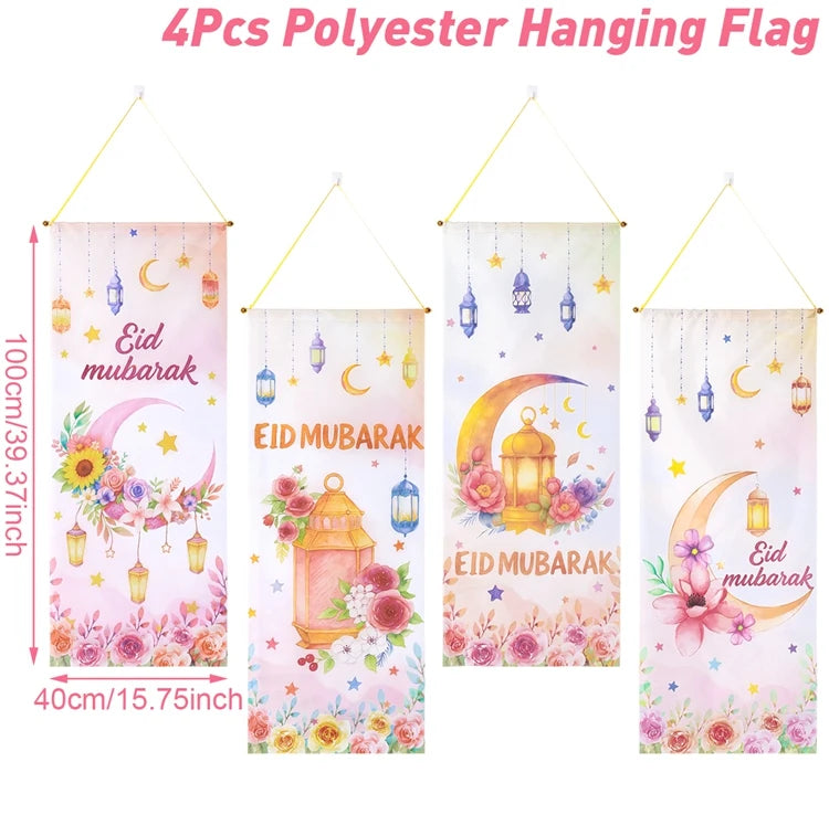 Ramadan Kareem Hanging Flag Ramadan Decoration 2026 For Home Eid Mubarak Ramadan Kareem Islamic Muslim Party Eid Al Adha Gifts