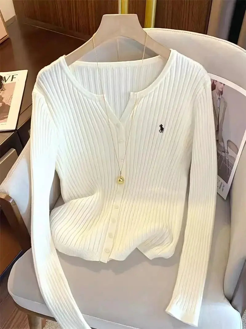 Women’s Y2K Embroidery Knit Sweater