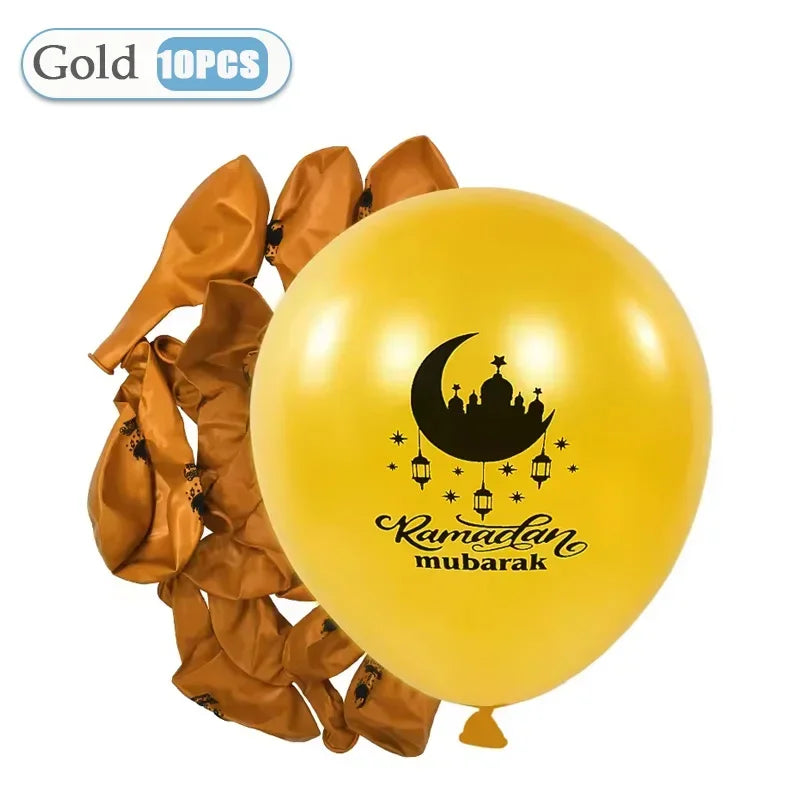 Eid Mubarak Latex Balloons Ramadan Kareem Decor Air Globos for Ramadan Mubarak Muslim Islamic Festival Party Supplies 2026