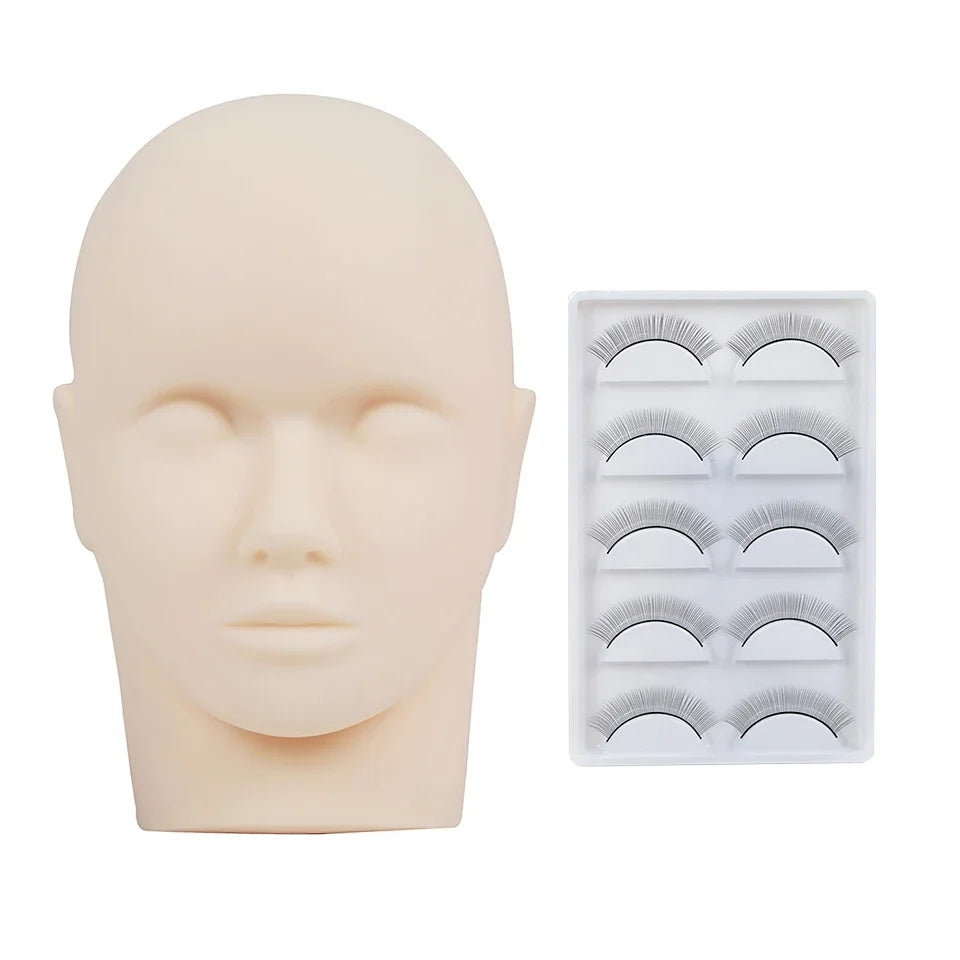 Lashprofessor Mannequin Head For Eyelash Extension With Practice Silicone Mannequin Head Lashes Extension Cosmetic Model Supplie