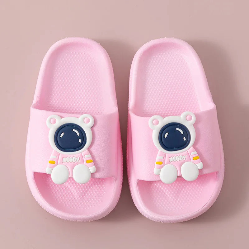Children's Slippers for Summer Boys and Girls Indoor Bathroom Soft-Soled Thickened Anti-Slip Baby Slippers and Cool Sandals