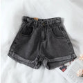 ZMZBCH Summer High Waist Denim Shorts Women Casual Loose Ladies Fashion Plus Size Elastic Waist Wide Leg Short Jeans Female