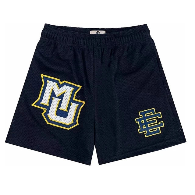 New Summer EE Eric Emanuel Basic Mesh Short Classic Floral Printed Gym Shorts Men's Gym Basketball Sports Casual Shorts Men