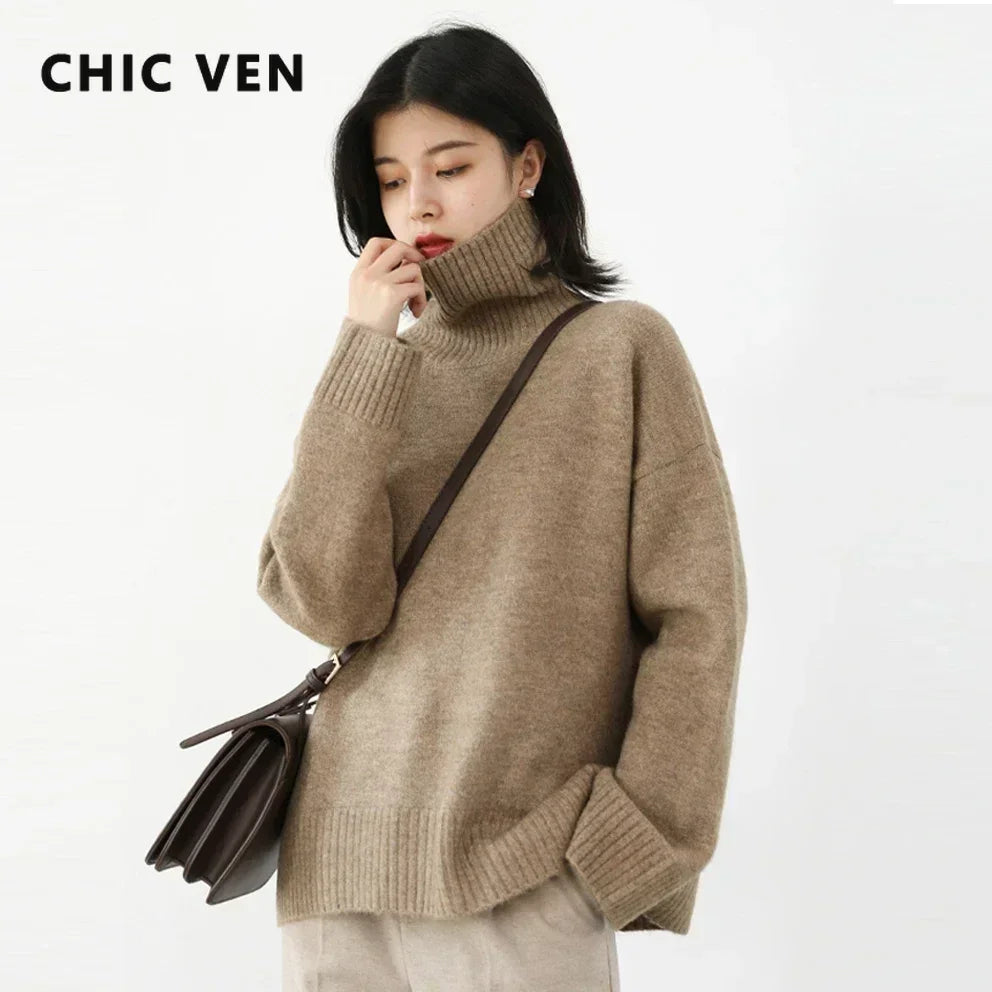 Korean Loose Turtleneck Knit Sweater
