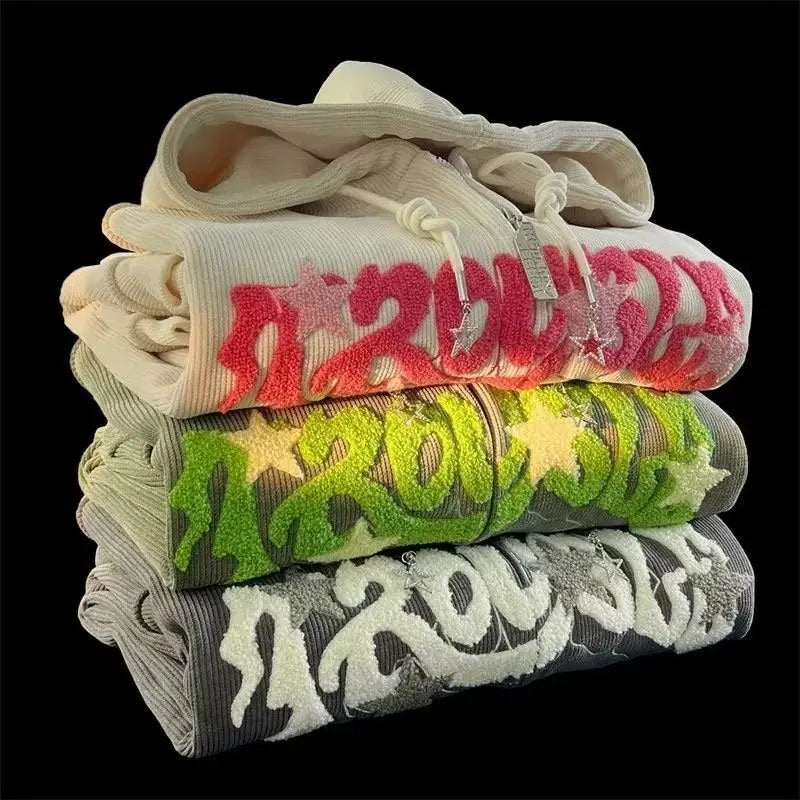 Women’s Embroidered Zip-Up Hoodie