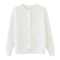 Girls Knit Cardigan Kids Button Long Sleeve Knit Sweater Clothes Cord Knit Sweater