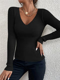 Y2K Ribbed V-Neck Stripe Sweater