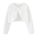 1 to 13 Years Kids Girl Solid Cardigan Round Neck Sweater Cardigans Knitted Toddler Girl Cotton Wedding Party Clothing