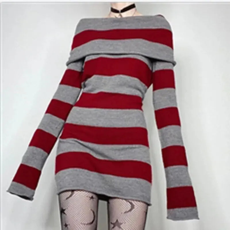 Women’s Striped Body con Mini Dress