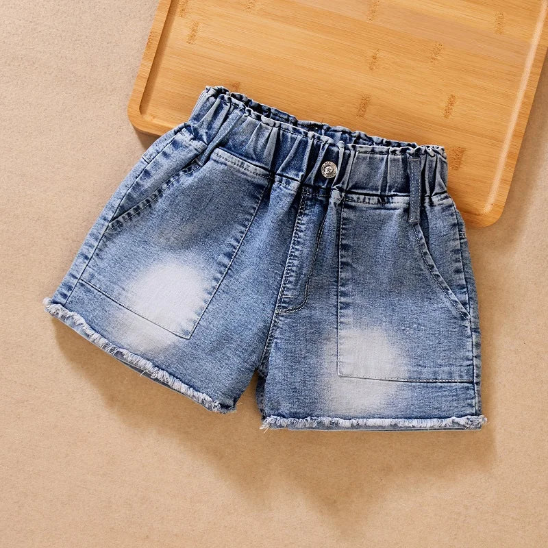 IENENS Kids Baby Girls Summer Denim Clothing Shorts Pants Jeans Clothes Children Girl Casual Short Trousers Infant Bottoms