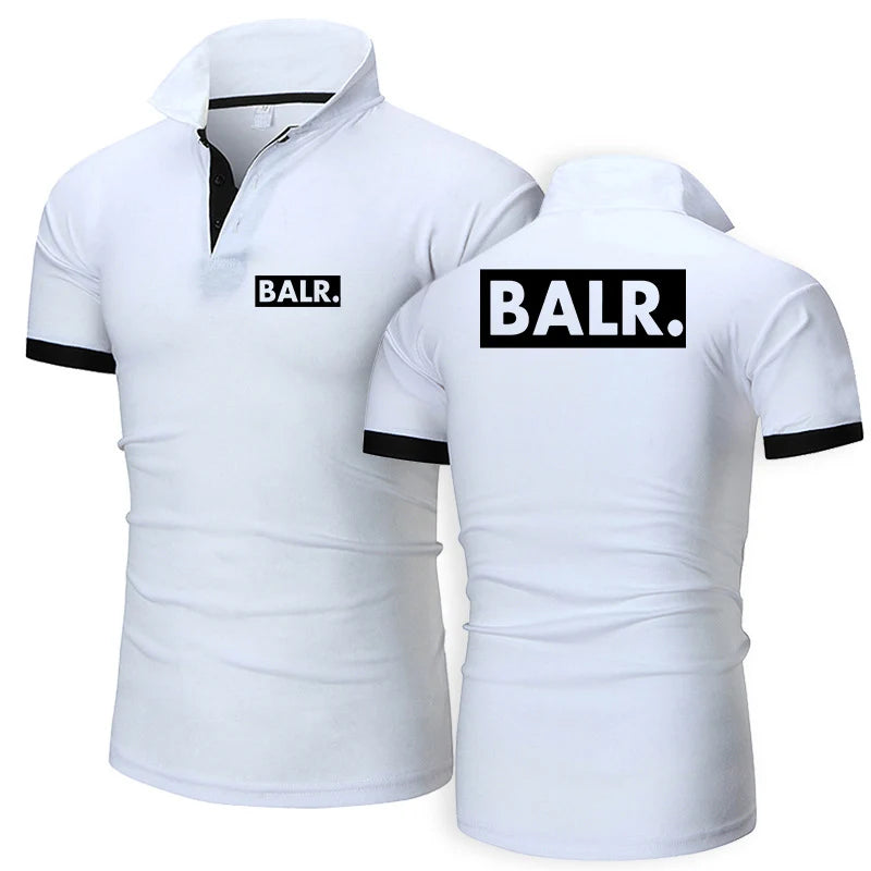 2025 Spring And Summer Men's BALR Logo Print Solid Color Simplicity Casual Fashion  Cultivate Oneself Breathable Polo Shirt