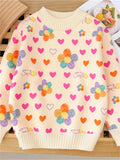 Girls' Sweater Autumn/Winter New Thickened Fashion Children's Knitted Sweater Girls' Top Sweet and Cute