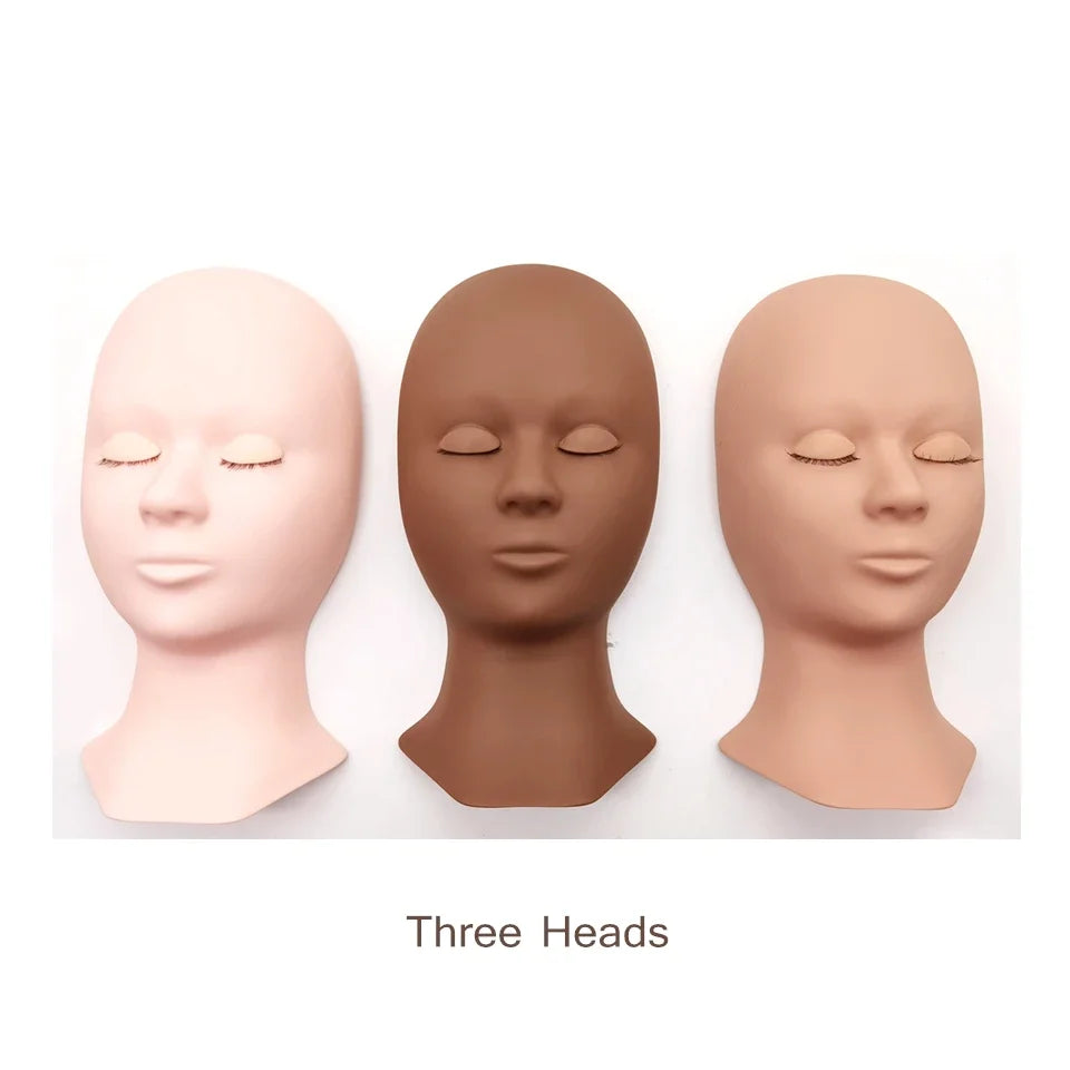 Lashprofessor Mannequin Head For Eyelash Extension With Practice Silicone Mannequin Head Lashes Extension Cosmetic Model Supplie