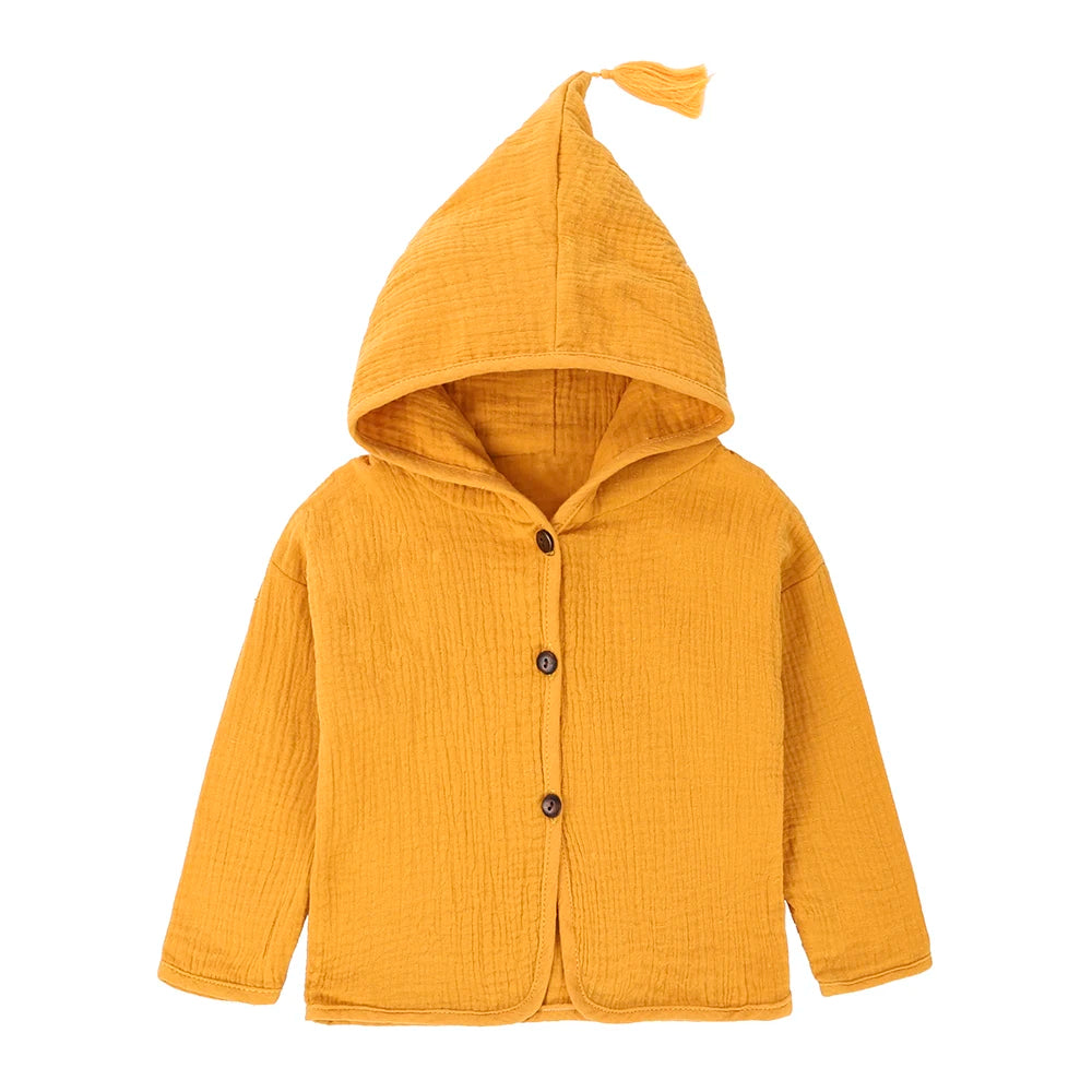 2026 Kids Hooded Jacket Shirt Clothes Spring For Boys Girls Long Sleeve Thin Top Toddler Children Casual Outwear Cotton Coat
