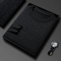 2025 New Men's Casual Sweater Round Neck Long Sleeve Knitted Sweater Diamond Pattern Fashion Versatile Top