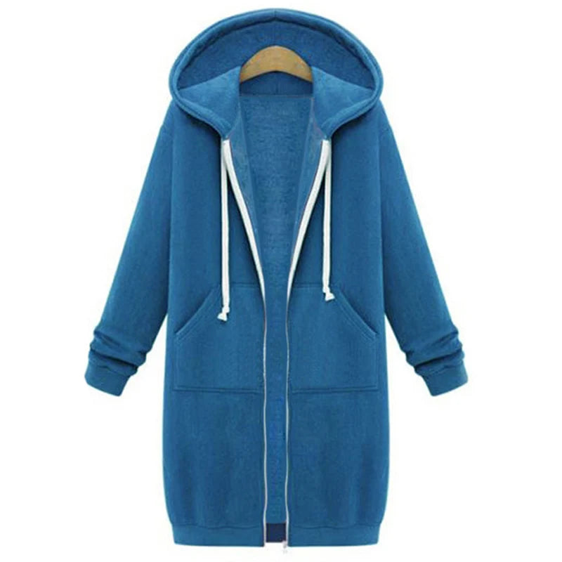 Women’s Oversized Hooded Sweatshirt Jacket