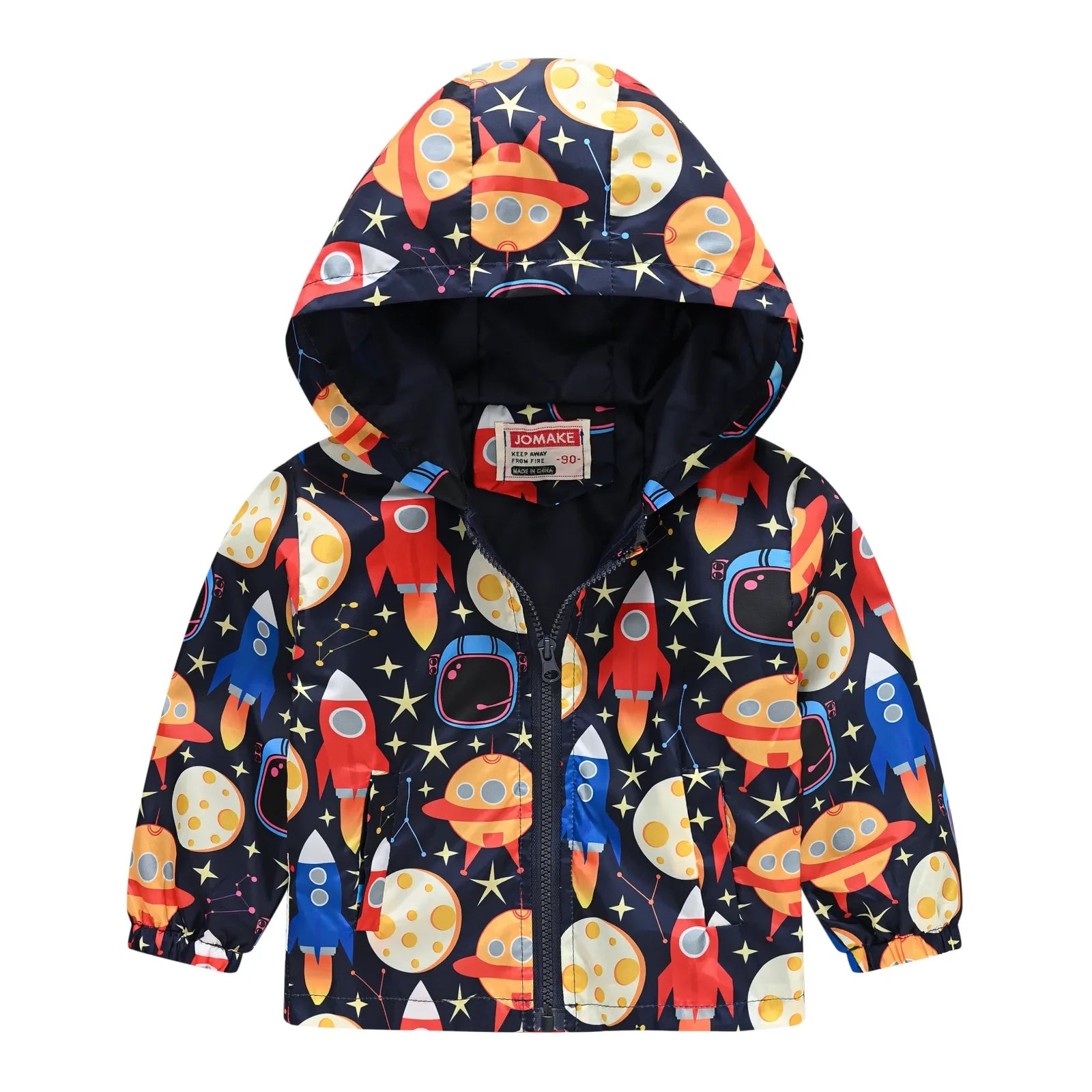 Spring Cartoon Dinosaur Jacket for Boys & Girls Zipper Windbreaker Outerwear Kids Children's Coats 1-7 Years