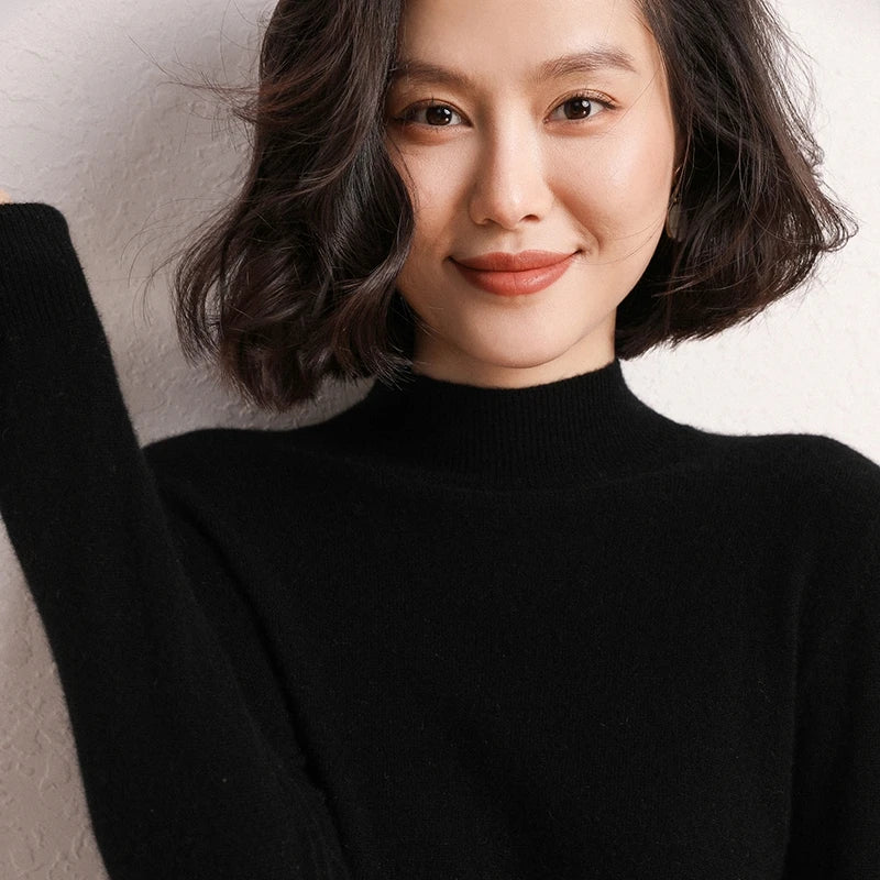 Women’s Slim Turtleneck Knit Sweater