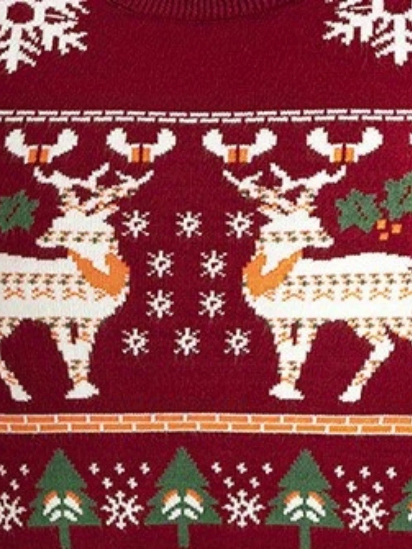 Christmas Girls' Sweater Red Long Sleeve Round Neck Santa Claus Pattern Outdoor Leisure Autumn/Winter Sweater