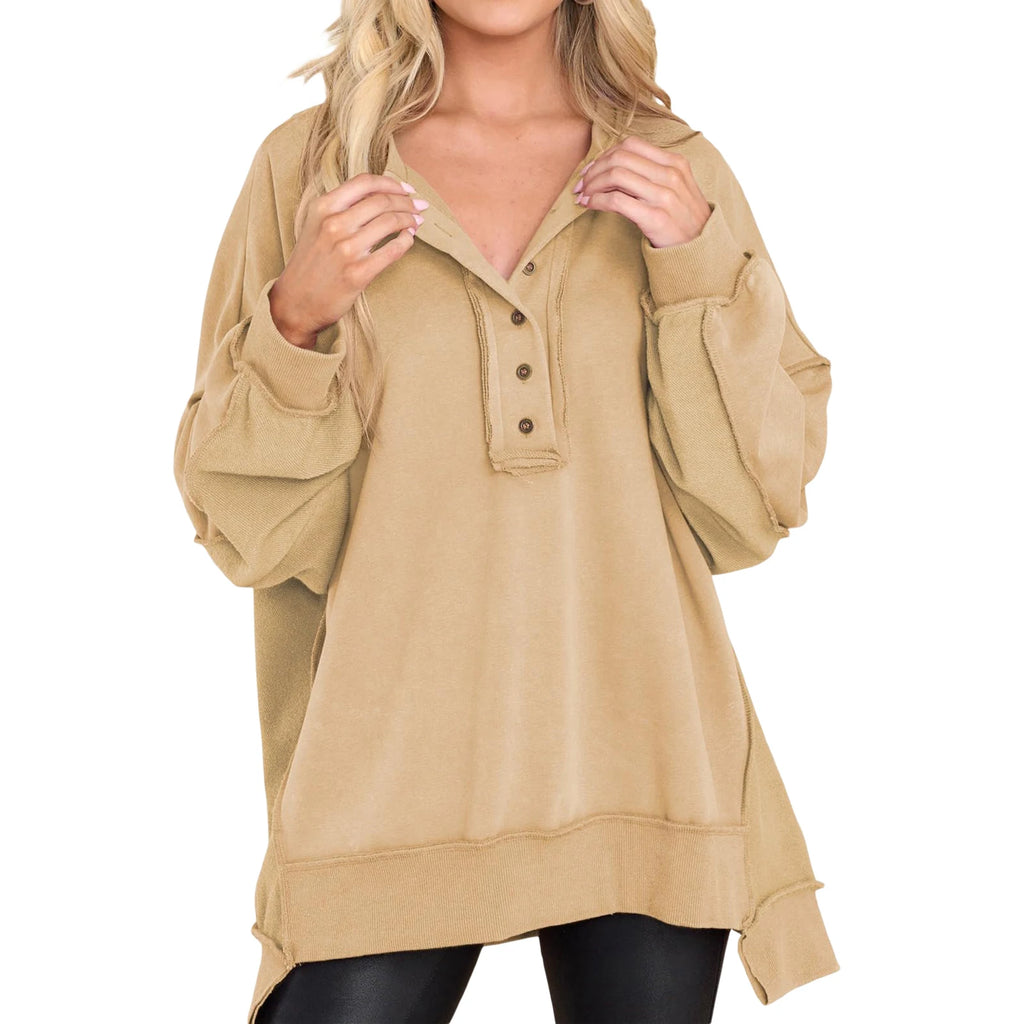 Women’s Loose V-Neck Sweatshirt
