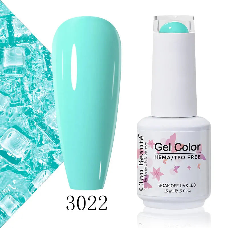 Clou Beaute 56 Colors Gel Nail Polish Pastal Pink Green Lavender UV Nail Gel Soak Off UV Varnish Macaron Gel Paint 15ml Nail Art