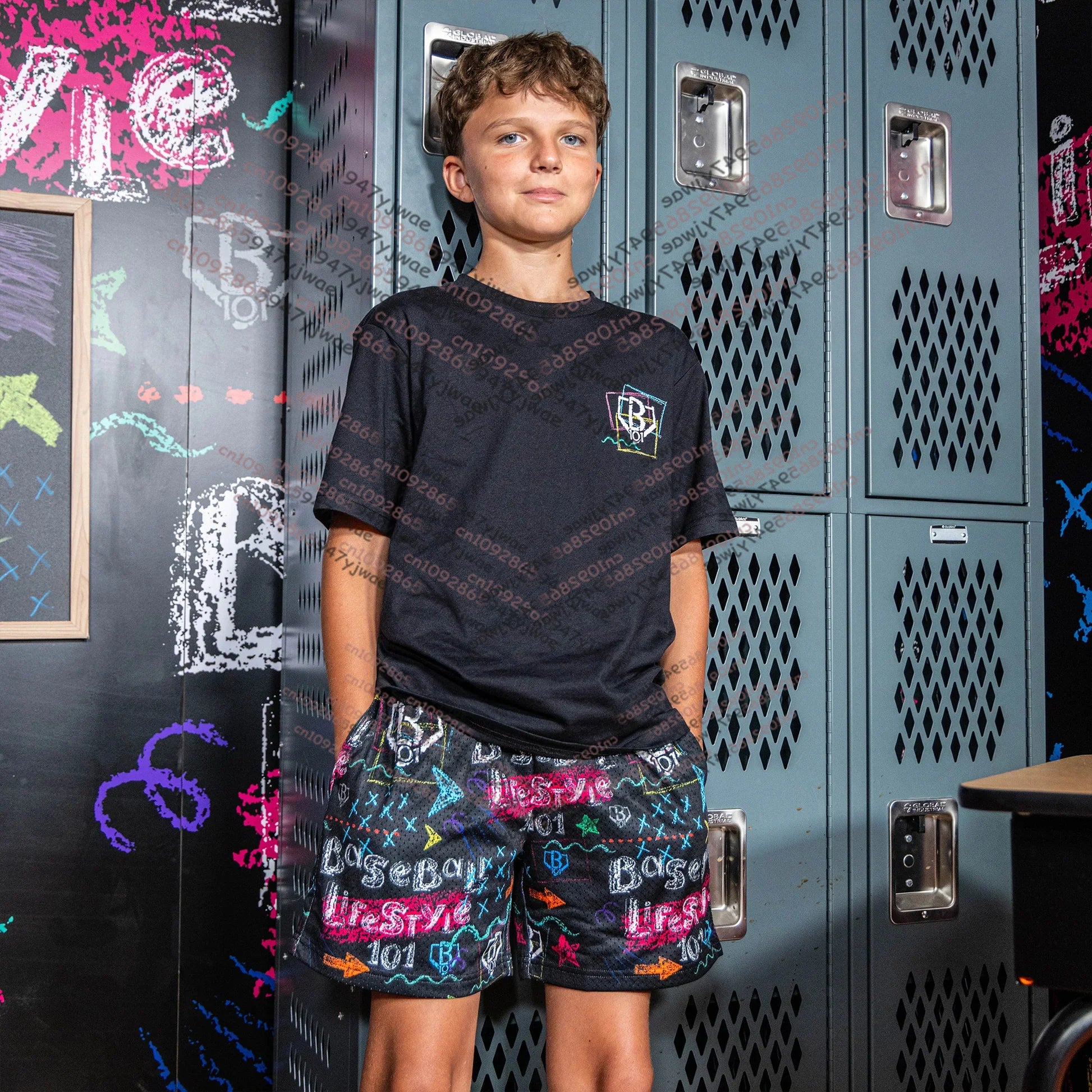 25 New Men's/Kids Shorts Chalkboard/Graffiti Stars/Composition Youth Shorts Baseball Lifestyle 101 Fashion Casual Sweatpants GYM