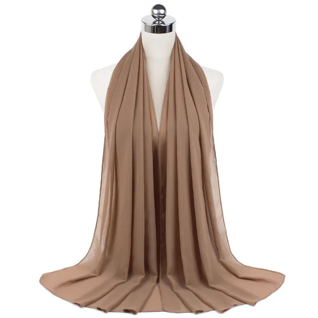 Women Muslim Chiffon Hijab Shawls Scarf Modal Cotton Jersey Hijabs Plain Soft For Woman Muslim Voile Head Wraps 70*180cm Islamic