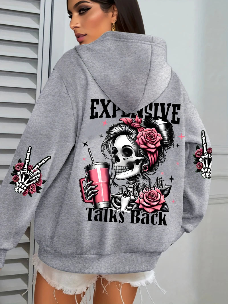 Women’s Funny Print Multicolor Hoodie