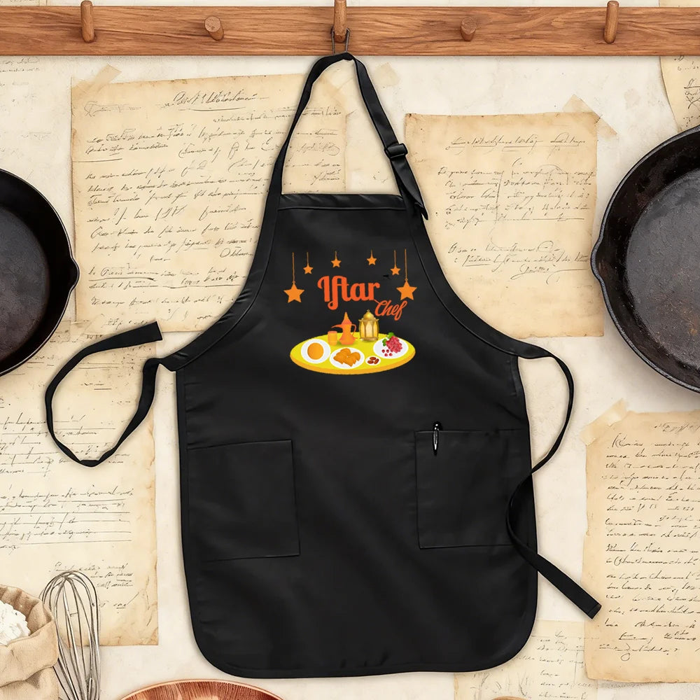 Ramadan 2026 Iftar Chef Apron Gift for Chef Mom Baking Eid Al-Adha Hajj Eid Mubarak ramadan Kitchen Accessories Decoration