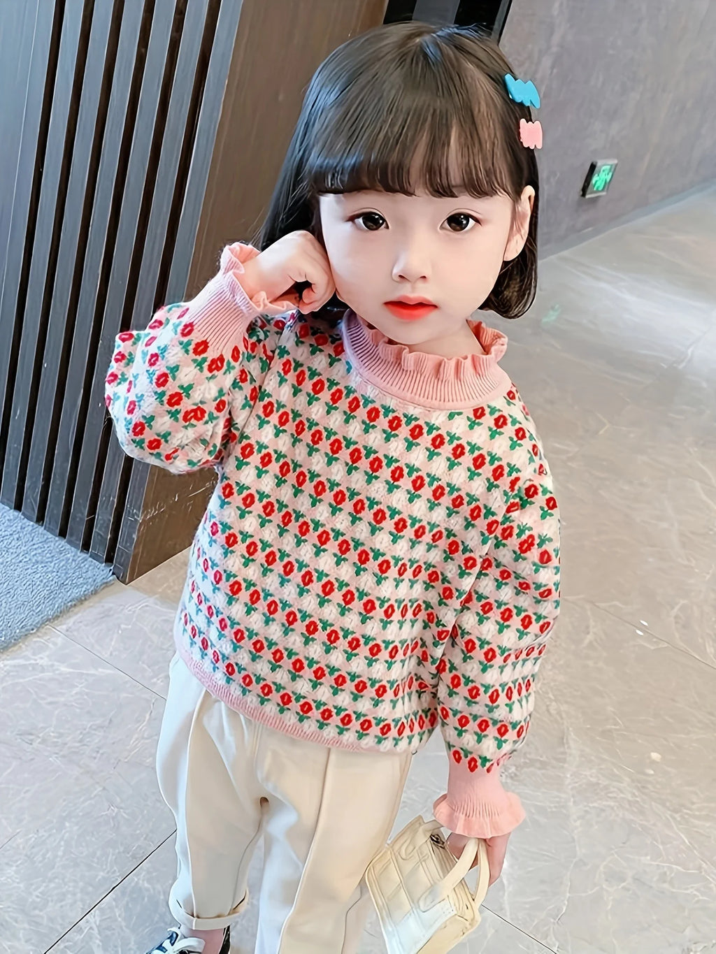 Korean Style Trendy Girls' Sweater New Fashionable Autumn and Winter Korean Version Base Shirt Pullover Knitwear Thickened
