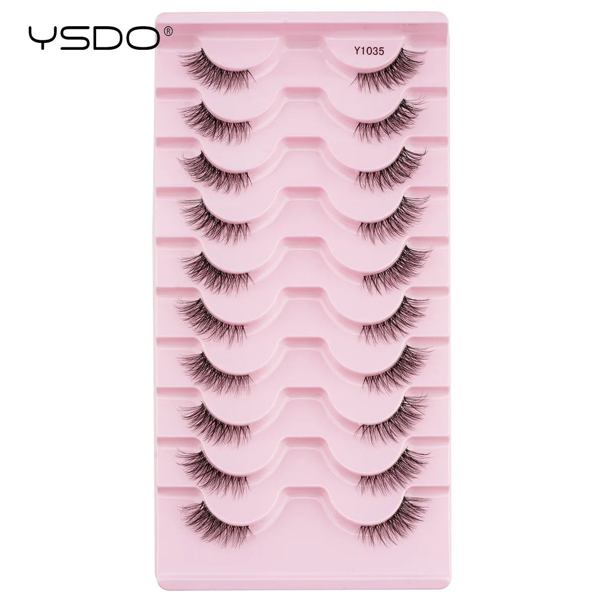 YSDO Half Lashes 3/10 Pairs Natural Long 3D Fuax Mink False Eyelashes Makeup Soft Wispy Short Half Eyelashes Faux Cils Maquiagem