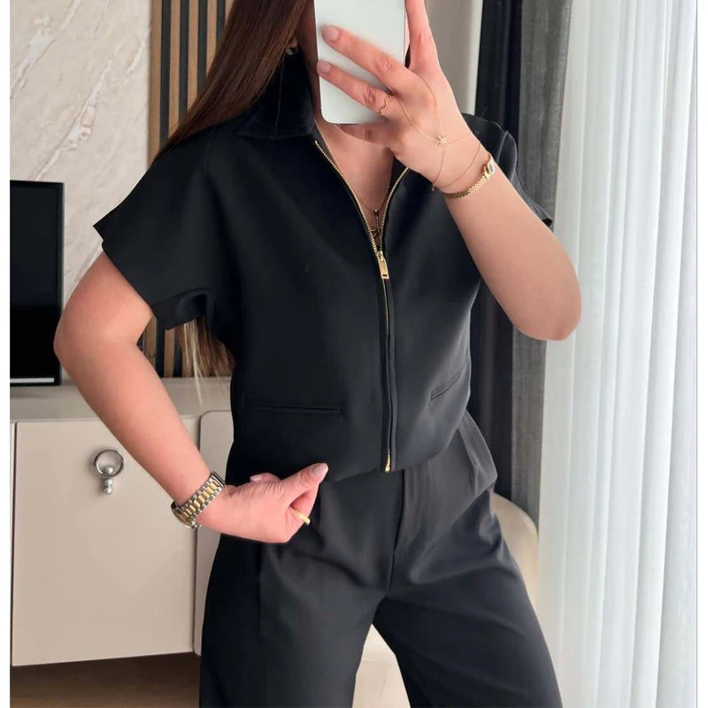 MUJER 2025 Cropped Jacket Women Zipper Varsity Women's Jackets Short Sleeve Womens Coats Casual Outerwears Holiday Woman Jackets