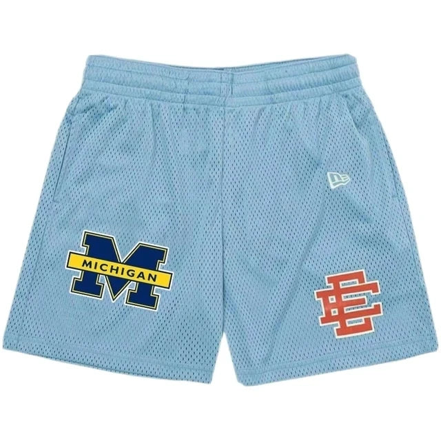 New Summer EE Eric Emanuel Basic Mesh Short Classic Floral Printed Gym Shorts Men's Gym Basketball Sports Casual Shorts Men
