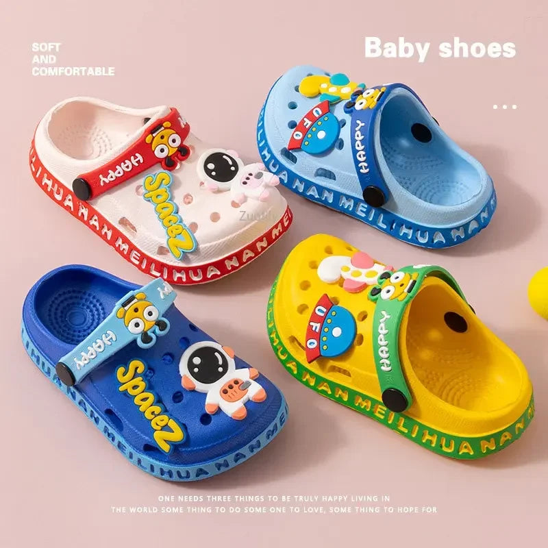 Summer Slippers Children Garden Shoes Cute EVA Cartoon Beach Sandals Babies High Quality Soft Kids Outdoor Slippers Flip Shoes