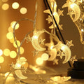 1.5M 10LED Moon Star Eid Mubarak String Light Ramadan Decorations for Home 2026 Ramadan Kareem Islamic Muslim Party Eid Al Adha