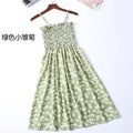 Summer Chiffon Camisole Sleeveless Dress Women Mini Dresses Fashion Elastic  Waist Casual Spaghetti Strap Dresses Vestidos Girls