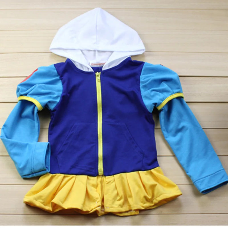 Toddler Hooded Jackets For Girls Spring Kids Cartoon Snow White Cotton Outerwear Children Casual Coats Girls Clothing Outfits