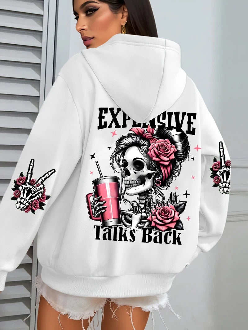 Women’s Funny Print Multicolor Hoodie