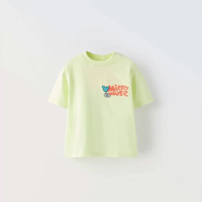 New Design Fashion Tops Cute Print Short Sleeve