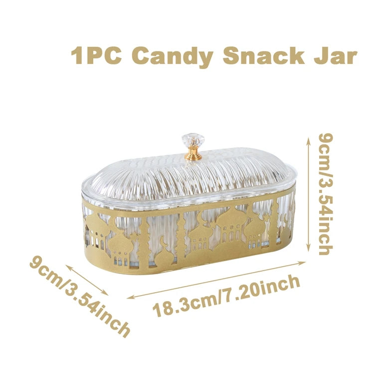 Ramadan Decoration Candy Snacks Tray EID Mubarak Decoration 2026 For Home Ramadan Kareem Islamic Muslim Party Eid Al Adha Gifts