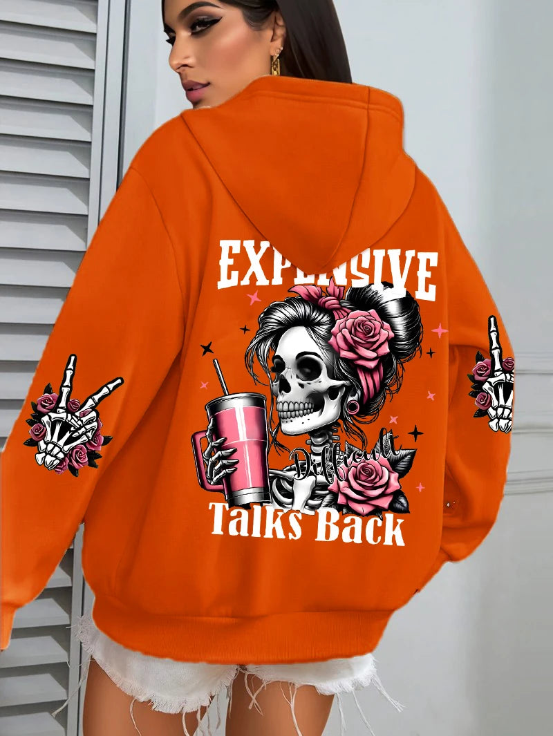 Women’s Funny Print Multicolor Hoodie