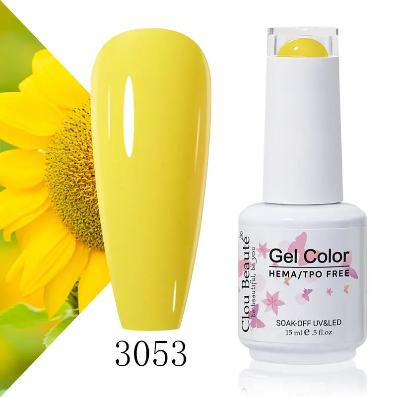 Clou Beaute 56 Colors Gel Nail Polish Pastal Pink Green Lavender UV Nail Gel Soak Off UV Varnish Macaron Gel Paint 15ml Nail Art