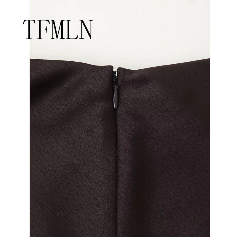 Women’s Satin Lace Long Wrap Skirt