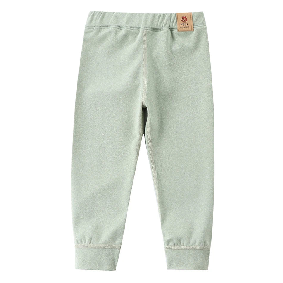 Children Fleece-lined Pants Warm and Cozy Elastic Bottoms Teenager Boys and Girls Clothes, Suitable for Autumn and Winter