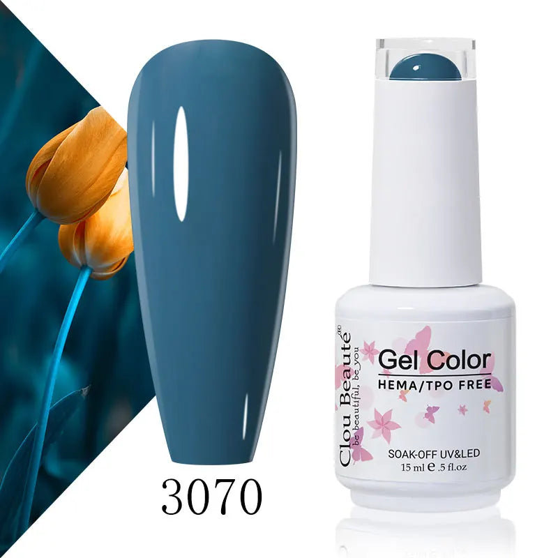 Clou Beaute 56 Colors Gel Nail Polish Pastal Pink Green Lavender UV Nail Gel Soak Off UV Varnish Macaron Gel Paint 15ml Nail Art