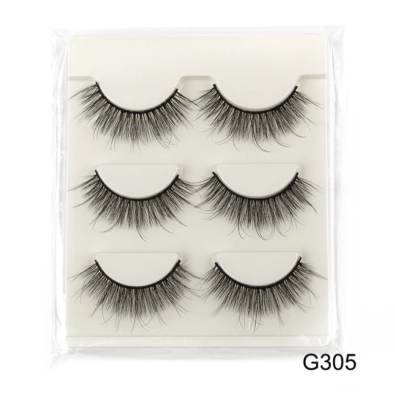 YSDO Half Lashes 3/10 Pairs Natural Long 3D Fuax Mink False Eyelashes Makeup Soft Wispy Short Half Eyelashes Faux Cils Maquiagem