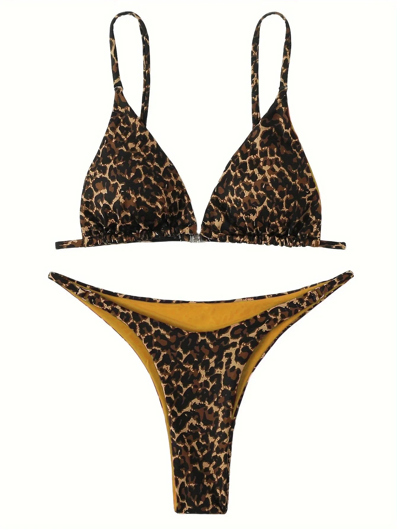 2024 Micro Leopard Bikini Women High Cut  Bandage Push Up Swimsuit Sexy Bathing Suit Padded Thong Swimwear,summer Beach Vacation