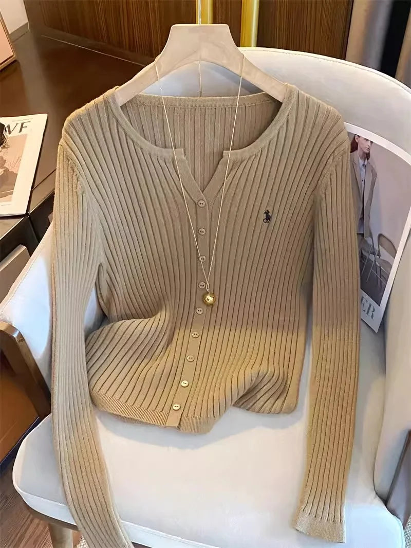 Women’s Y2K Embroidery Knit Sweater