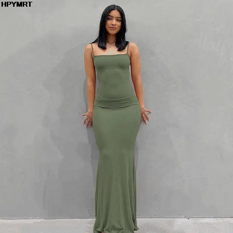 Spring Women’s Satin Slip Maxi Dress