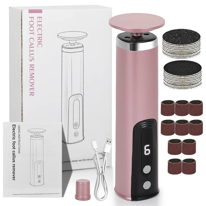 Foot Care Tool 2-in-1 Foot and Hand Electric Care Tools,Polish and Smooth,Shine Toenails Electric Callus Remover Pedicure File
